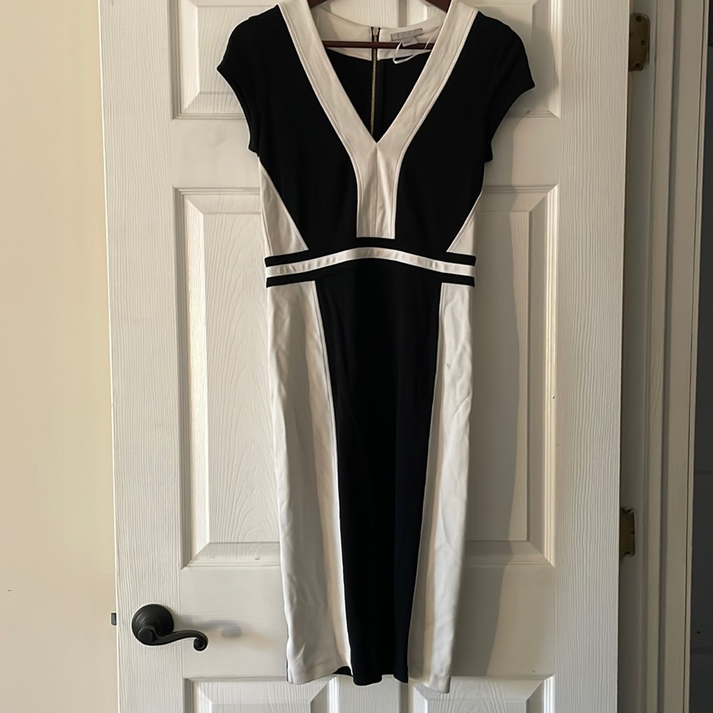 White and black business dress